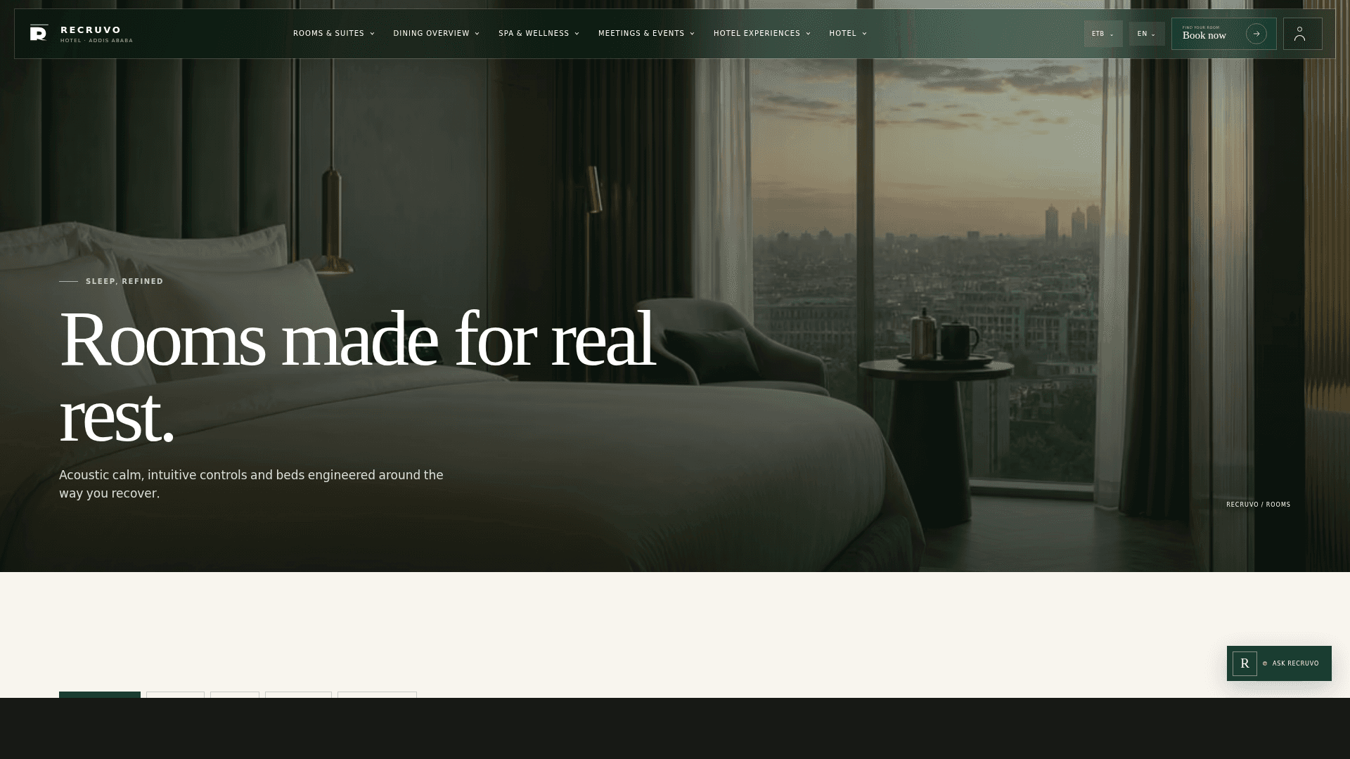 Recruvo Hotel rooms experience