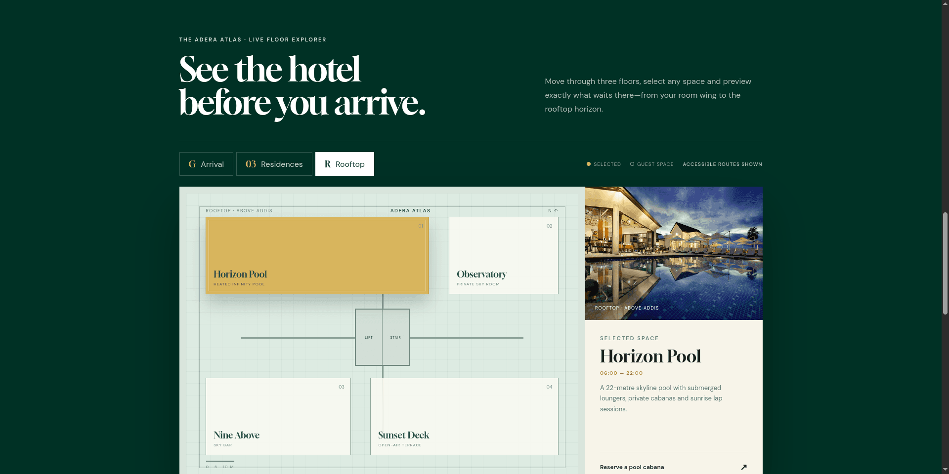 Interactive Adera hotel atlas