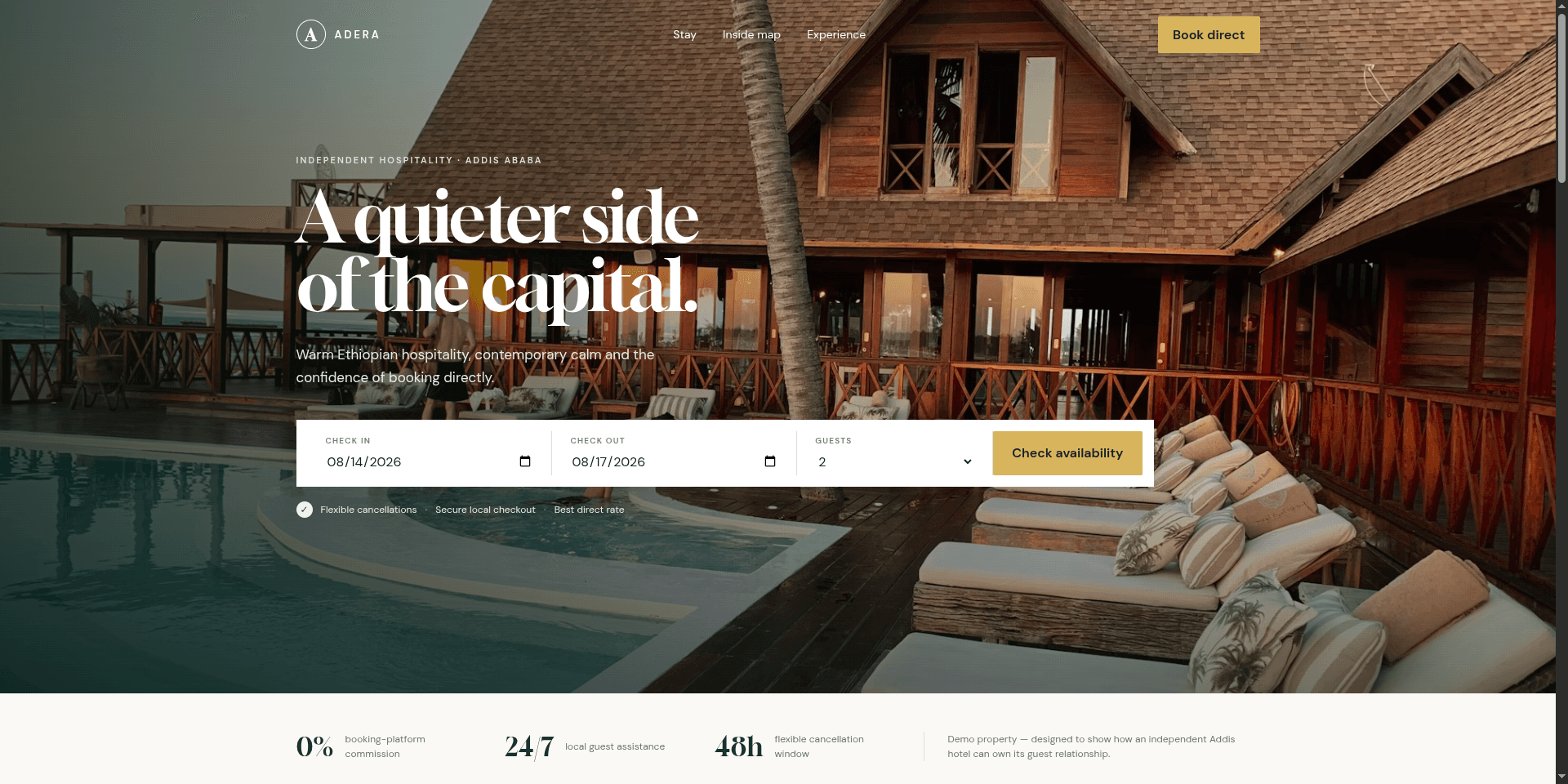 Adera project interface